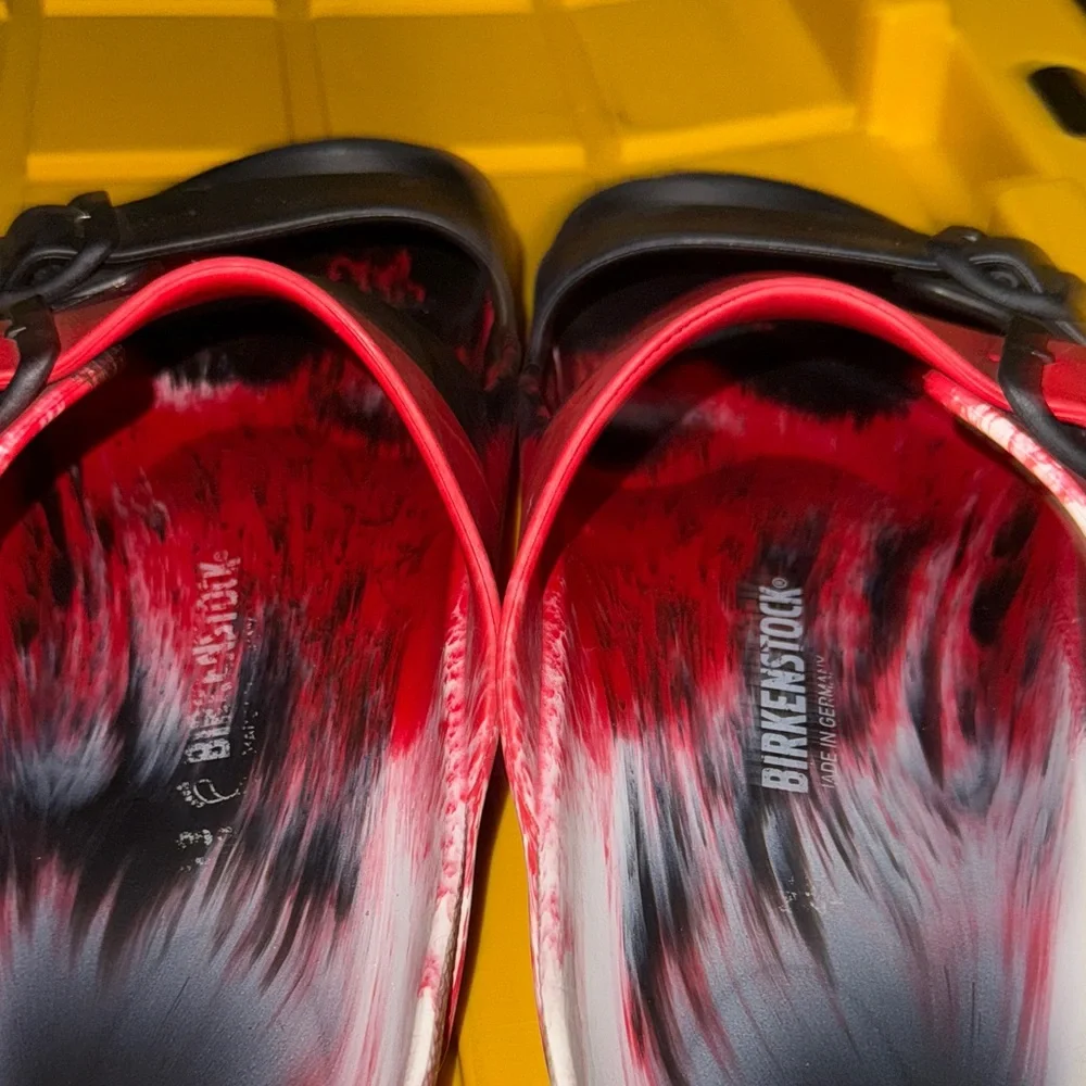 Birkenstock Stylish Red and Black Kids Sandals